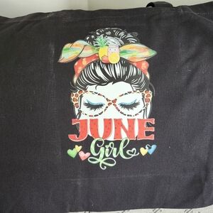 June Girl Graphic Tote Bag